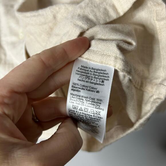 J. Crew Cream Beige Pajama Set Women’s Small Petite Cozy Classic Long Sleeve - Picture 4 of 6